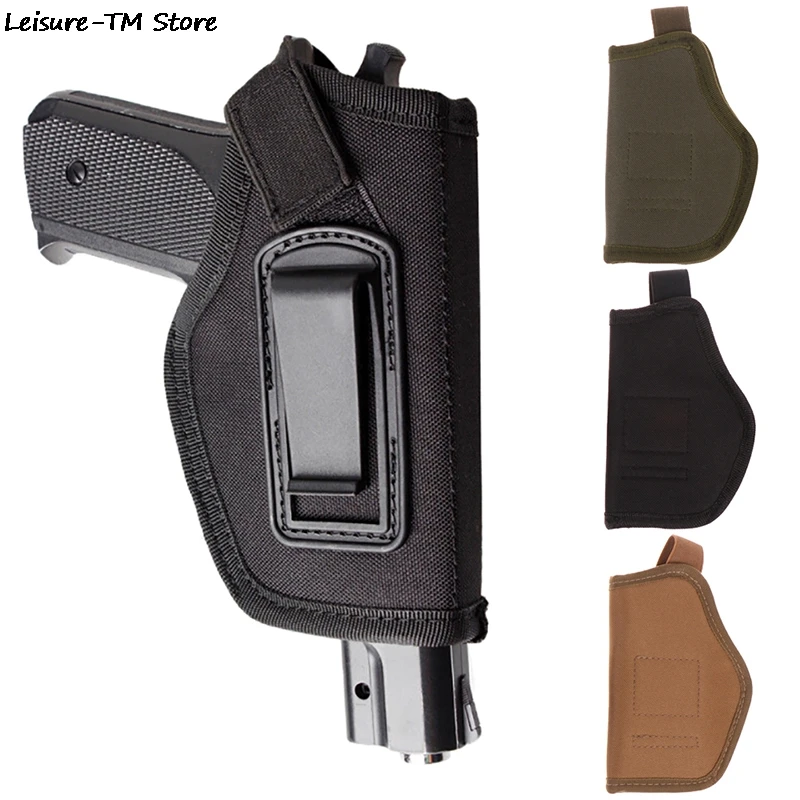 

Hot Sale 1pc Nylon Holster Waistband Concealed Carry Bag Leather Case Clip Metal Belt Gun Set Air Gun Hunting Gun Bag