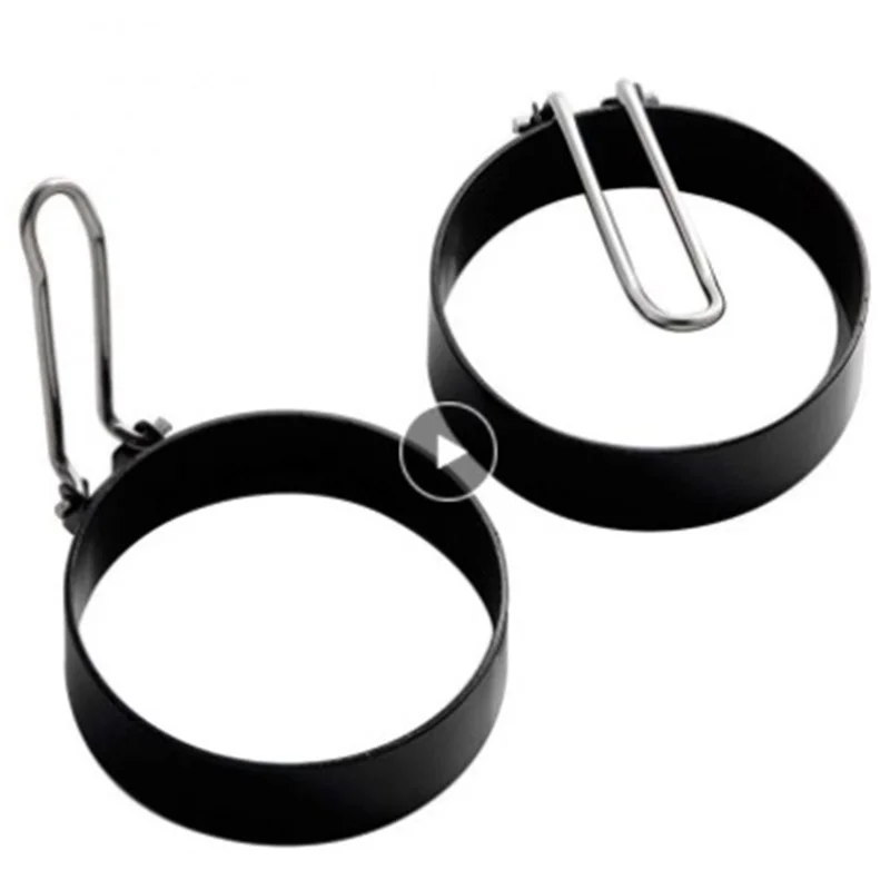 Círculo Perfecto frito redondo molde para escalfar huevo frito molde de cocina de Metal de inoxidable huevo freír anillos mango palo de herramientas - AliExpress Hogar y jardín