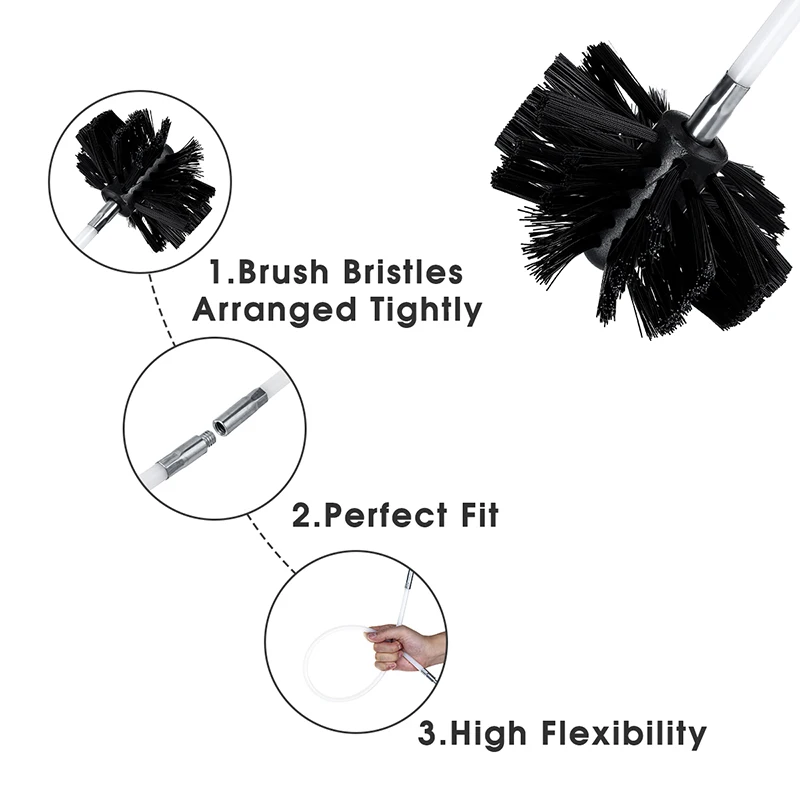 1x Chimney Cleaner Kit 12 Rods 1 Brush Tools Innerware Wall Sweeping Fireplaces | Дом и сад