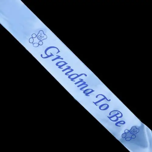 Baby Shower Sash украшение для вечеринки в день рождения MOM To Be/Grandma/Auntie/Няня/Большая сестра - Цвет: Blue Grandma To Be