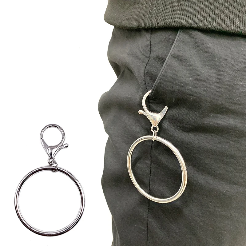 

New Female Large Ring Key Chains 2020 New Fashion Unisex Waist Chain Personality Jeans Decorative Chain Belt