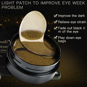 

60pcs Natural Black Pearl Collagen Eye Mask Patch Dark Circle Crystal Eye Mask Eyes Masks Anti-Wrinkle Repair Skin Care