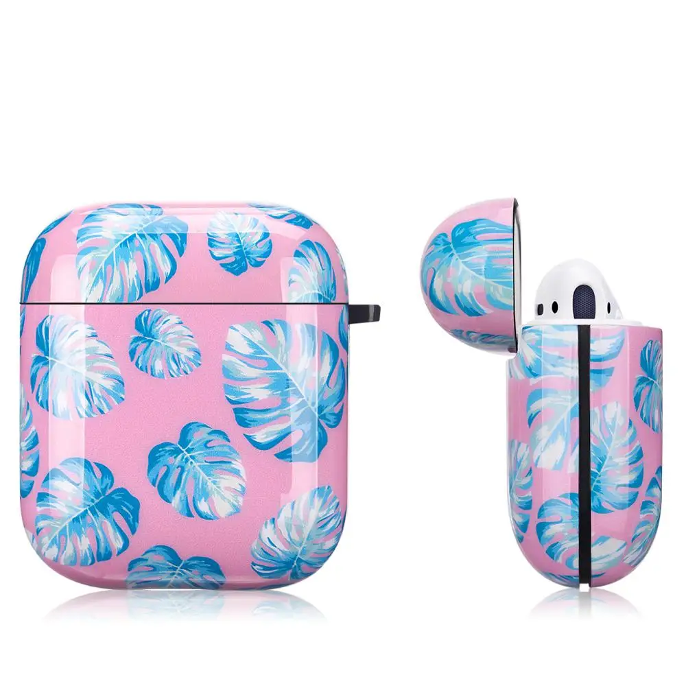 Чехол Netarlier для беспроводных Bluetooth наушников Apple AirPods 1 2 глянцевый мягкий защитный