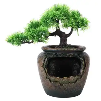 

Figurine Simulation Tree Artificial Plant Rockery Decoration Ornament for Home Office EU Plug 220 240V Home Decoration