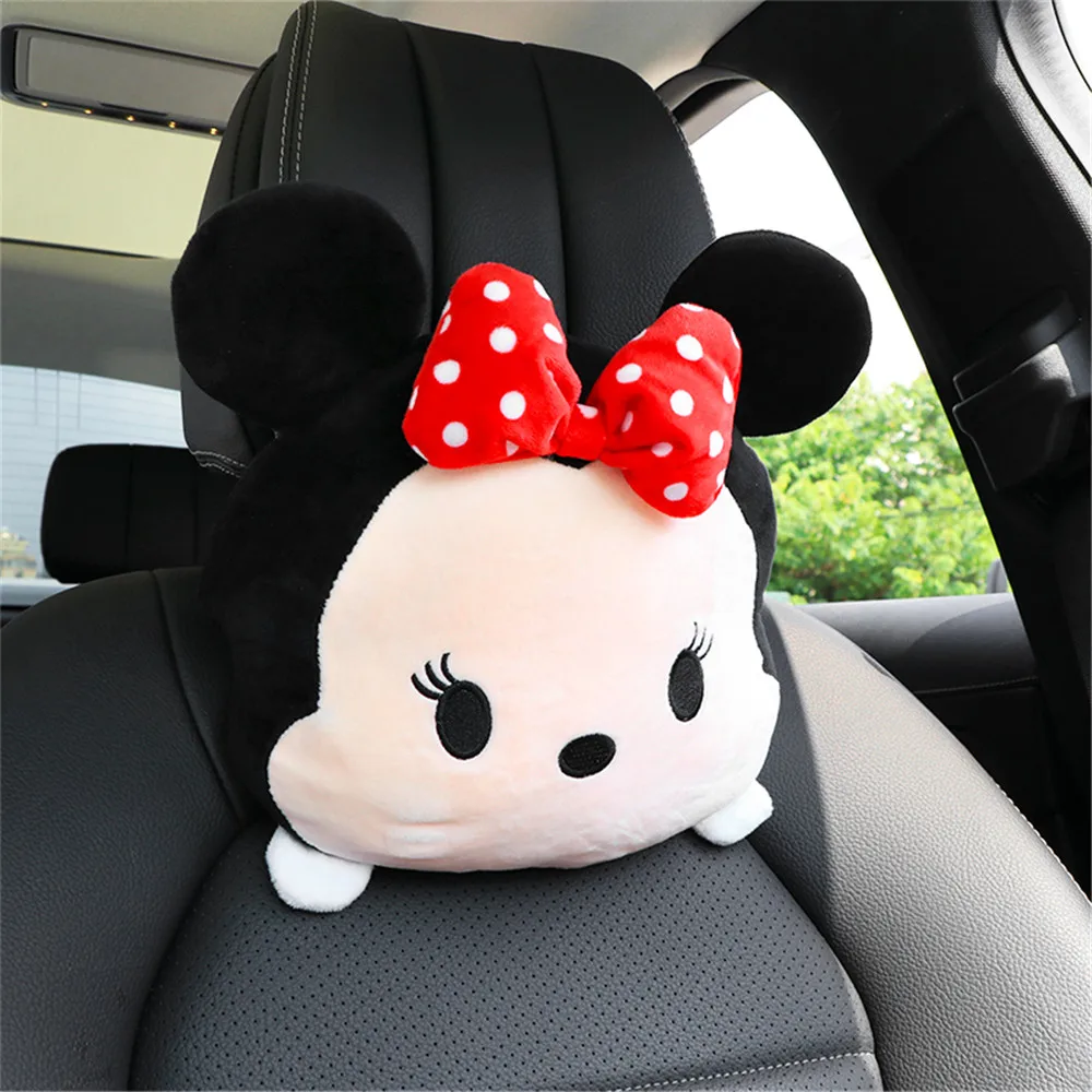 Minnie Симпатичное Автомобильное Сиденье Подголовник поддержка шеи Подушка защита Универсальная автомобильная безопасность подушка для шеи подголовник поддержка отдыха путешествия - Цвет: Minnie