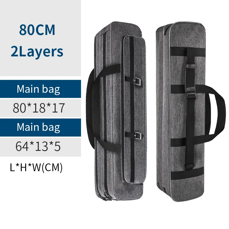 2 Layer 80cm Открытый 2 слоя сумки для рыбалки 80 см 100 см 125 см 130 см Водонепроницаемый рыболовные снасти Сумка мешок рыболовной удочки Полюс сумки XA112G - Цвет: 2 Layer 80cm
