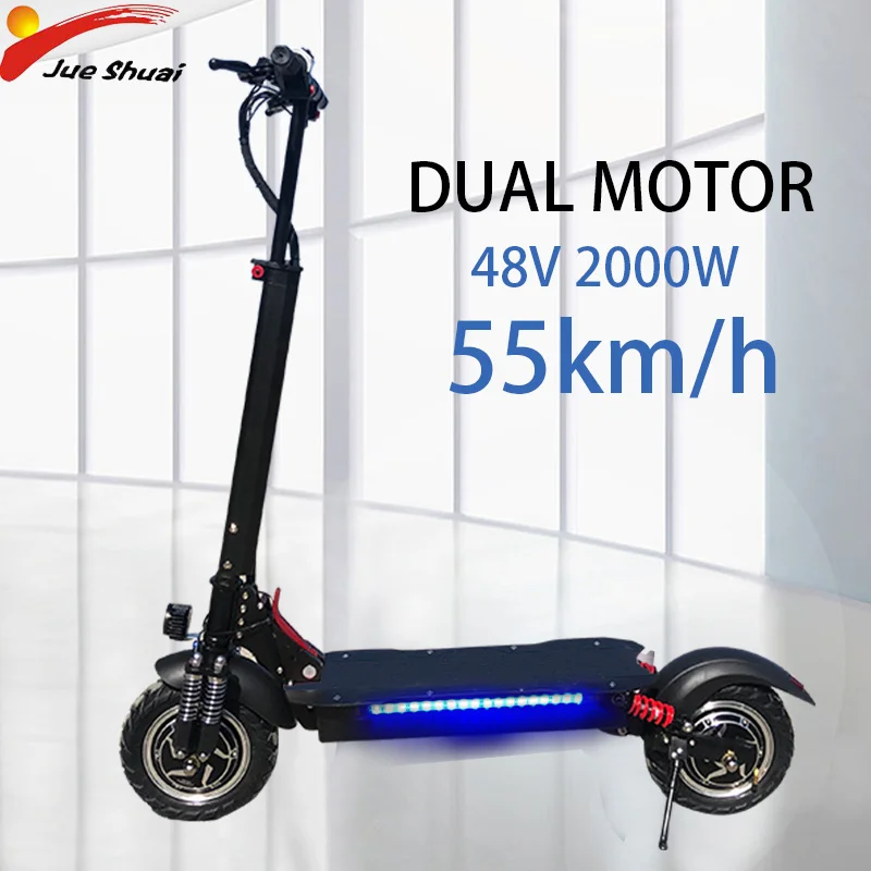  48V2000W Electric Scooter for Adults Double Engine Kick E Scooter 10inch Foldable Patinete Electric