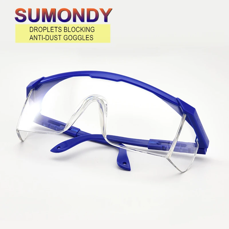 

SUMONDY Fog Blocking Anti Virus Glasses Unisex High Definition Anti-dust Anti-droplets Goggles Adjustable Spectacles UF25