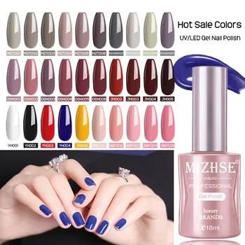

MIZHSE 18ml UV Gel Nail Polish Varnish Soak Off UV LED Gel Nail Polish Base Coat Top Color Gel Polish Gel Lak Polishes Nails