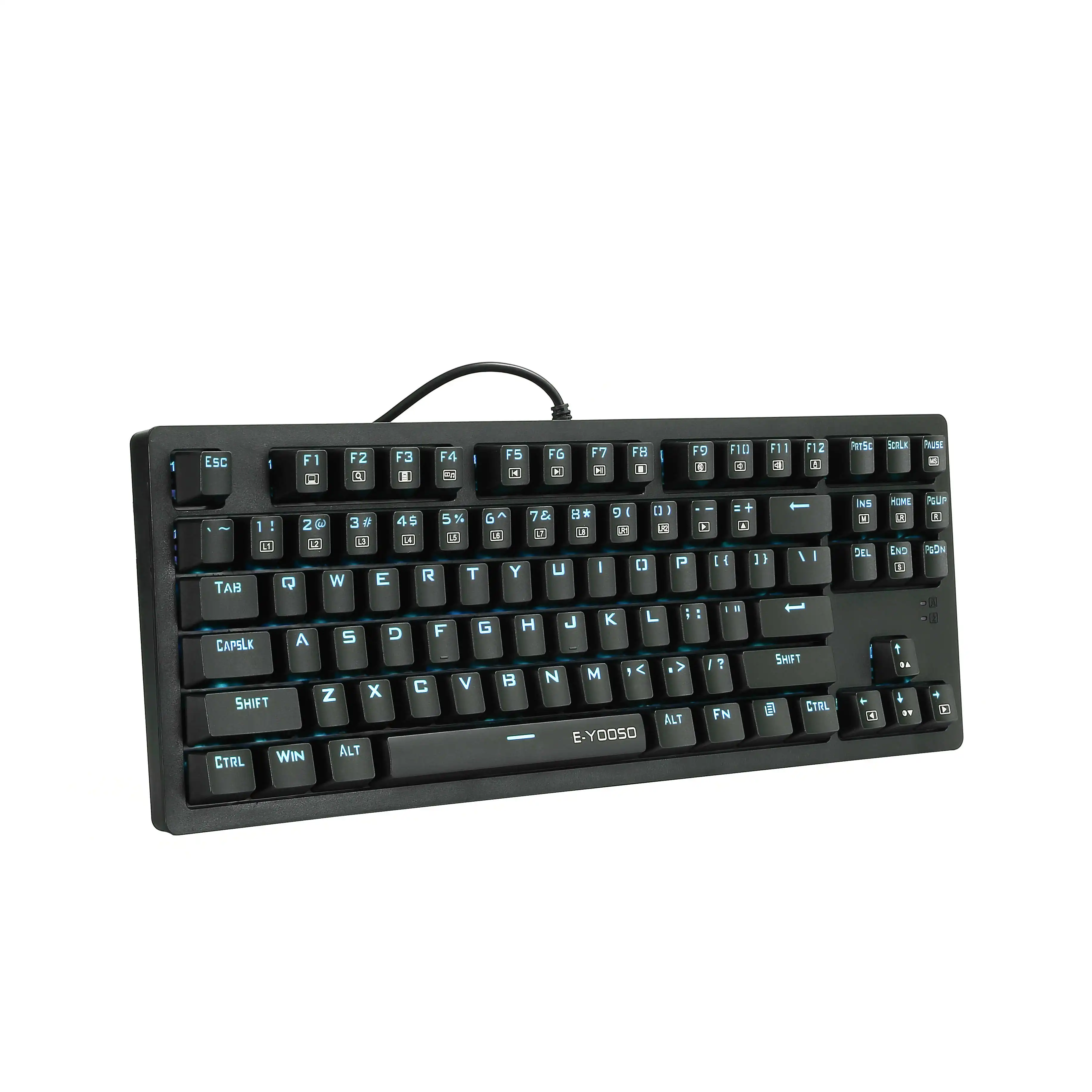 Механическая клавиатура TKL с подсветкой синяя светодиодная подсветка 87 клавиш