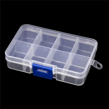 

Container Big 8 Grid Plastic Box Practical Adjustable Compartment Jewelry Bead Storage Case Screw Holder Case Display Organizer