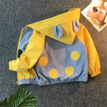 

Boy's Jacket Spring and Autumn Kids Coat Hooded Cartoon Little Ladybug Children's Baseball Uniform Top Boy Windbreaker 4 colors