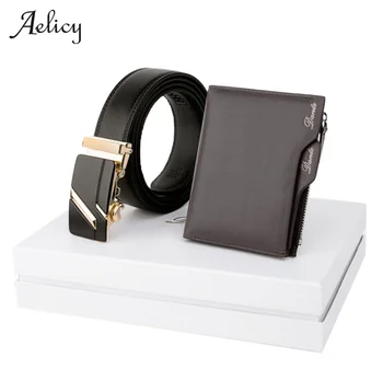 

Men's Wallet Male Belt Gift Card Holder Wallet Father Friend Birthday Gift Set Multi-function Holiday Gift For Wallet Belt Set