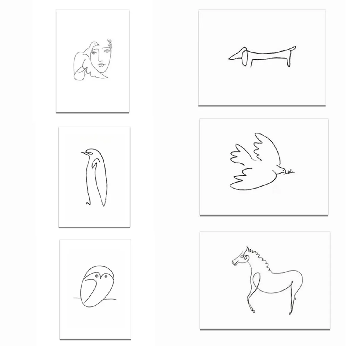 Simple Line Drawings Of Animals