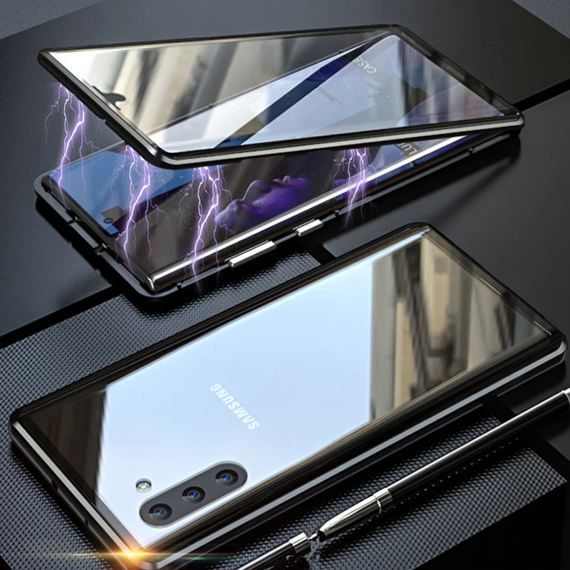 Чехол для всего тела samsung Note10 Pro Plus Магнитный алюминий металлический корпус