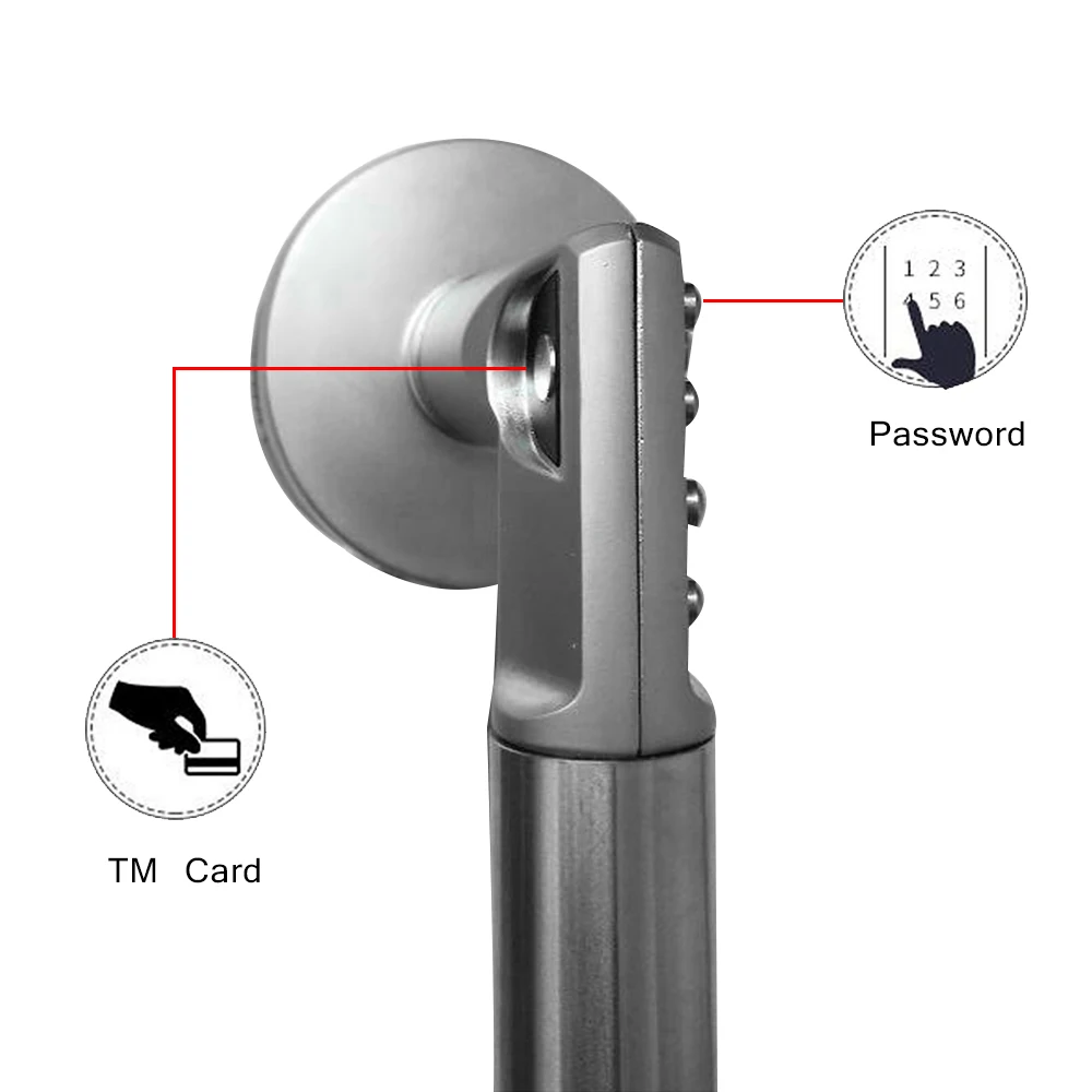 

Smart Door Lock Mechanical Keyless Door Lock Electronic Door Lock Cylinder Unlock by Code TM Card Left/Right Handle Type