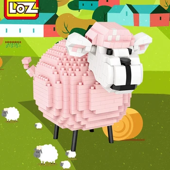

New LOZ Mini Blocks Animal Figure sheep Figurines DIY Educational Toys For Children Model Building Kits DIY Assembly Model 9234