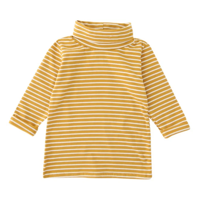 Рубашка для маленьких мальчиков и девочек топы в полоску с длинными рукавами из мягкого хлопка для малышей теплая Модная одежда От 1 до 6 лет на весну и осень