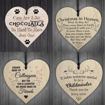 

Christmas Tree Decorations Year Of The Lockdown Wood Heart Tree Decoration Hanging Bauble Gift