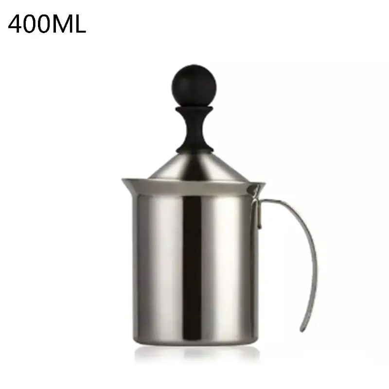 400ML VFGTERTE 400/600 мл ручной молочный сливочник ручной насос вспениватель капучино латте кофе пенный кувшин Дом Офис Кухня кофейная посуда - Цвет: 400ML