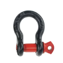 2T trailer hook red black off-road vehicle single u-shaped hook black car tow rope