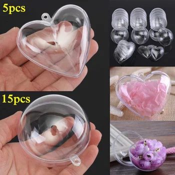 

20Set Plastic DIY Bath Bomb Silicone Molds Heart/Ball Shape Christmas Decoration Reusable Handmake DIY Craft Molds