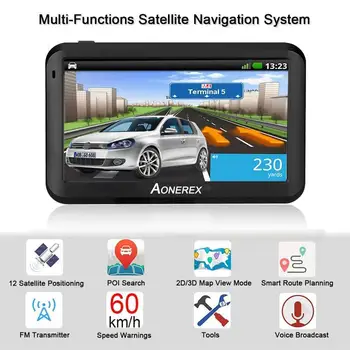 

GPS navigation 5 inch LCD screen navigation device satellite GPS explorer 256BM8G truck navigator latest Russia map