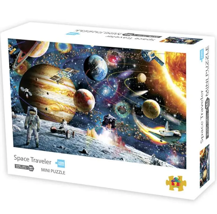 Мини-пазлы из 1000 деталей, бумажные головоломки для сборки, игрушки для взрослых, детские игры, развивающие игрушки - Цвет: Лиловый