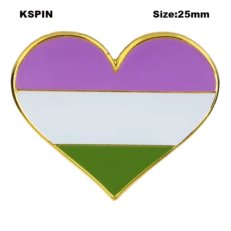 Pansexual pride в форме сердца Флаг нагрудный бейдж; брошь на булавке значки XY0624