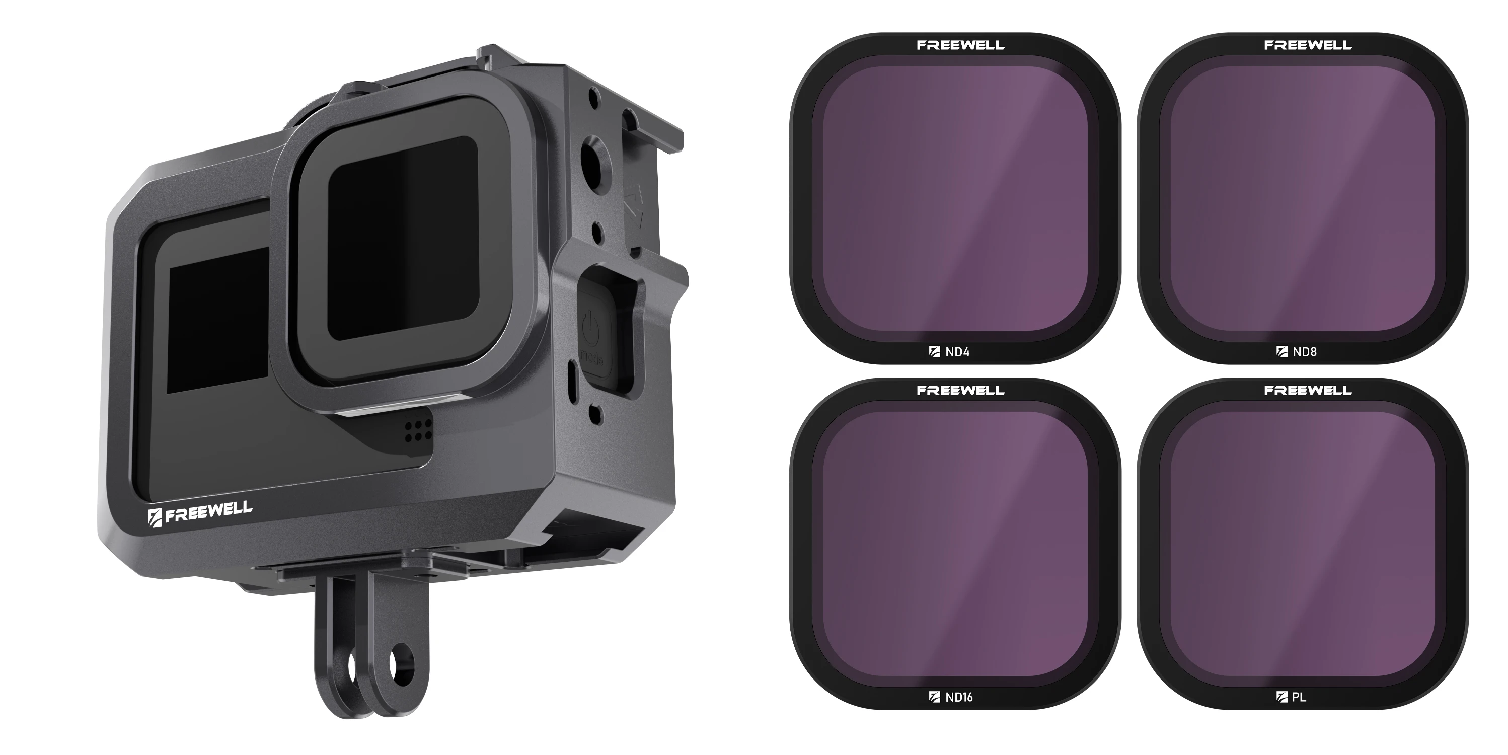 Freewell Standard Day - 4K Series 4Pack ND4 ND8 ND16 PL фильтры/металлическая защитная клетка