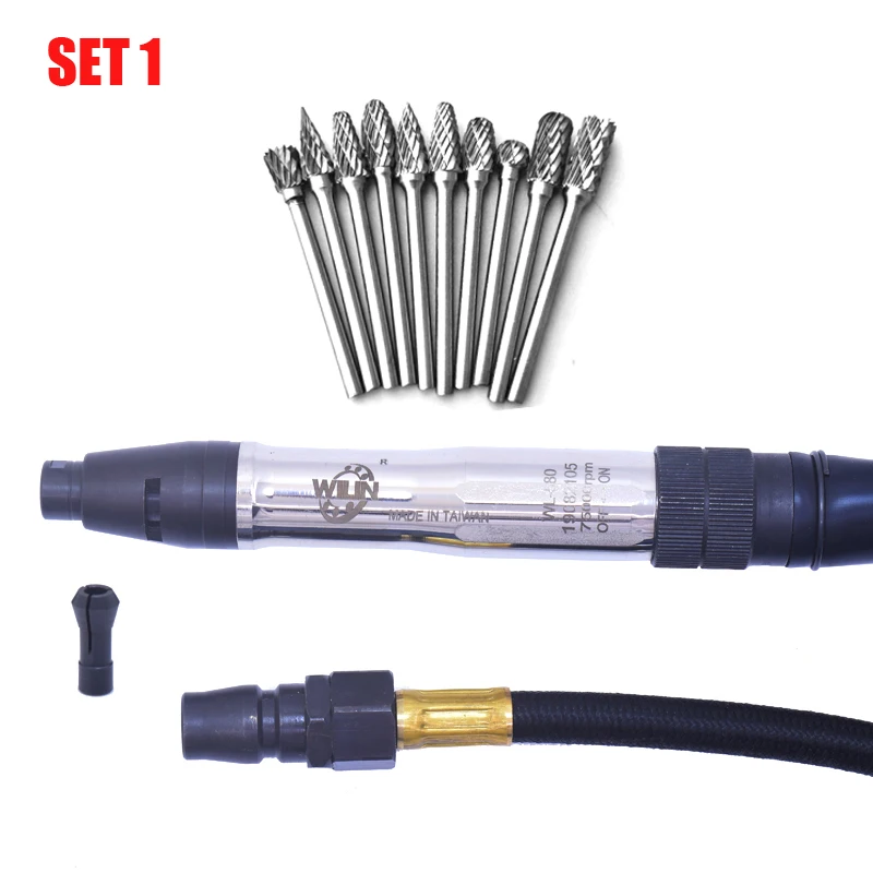 

75000rpm Pneumatic tools air micro grinder pen high Speed precision high degree of accuracy 3mm 1/8 Stainless steel House Shell