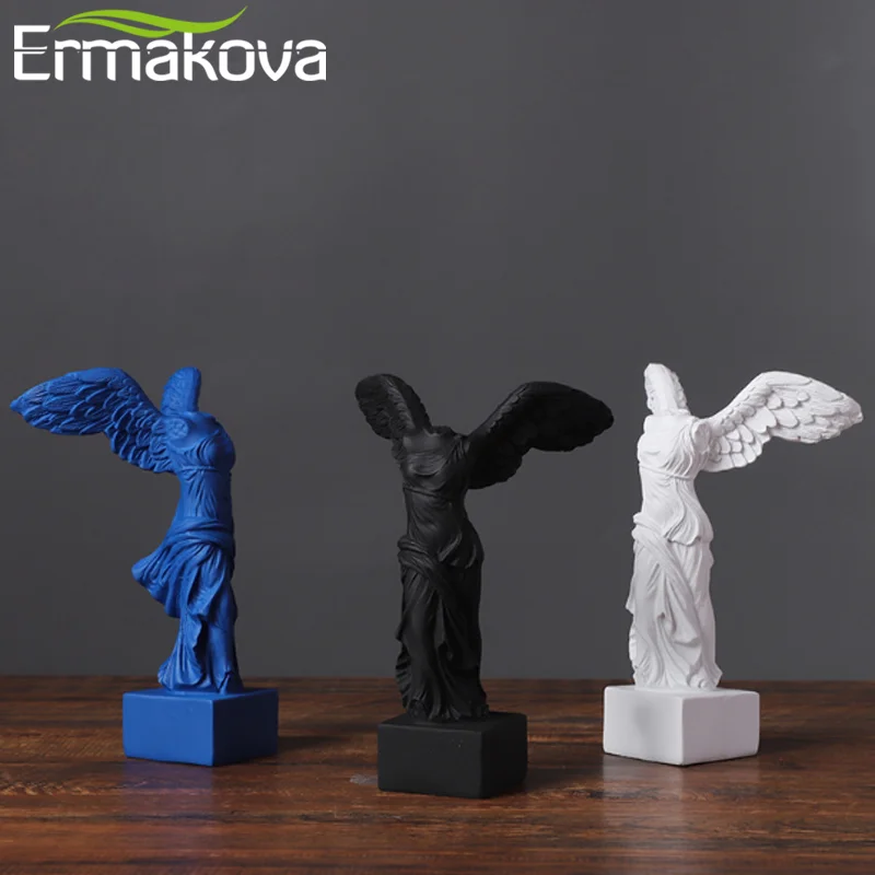 ERMAKOVA Victoria Goddess Figure Sculptures Roman Winged Victory Samothrace Desktop Ornements Pour Home Decor Collection Gifts | Дом и сад