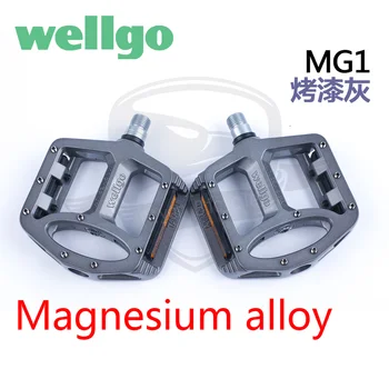 

WELLGO pedal MG1 MG-1 Magnesium alloy bmx bike Pedal lightweight mtb bike dh cx downhill high strength pedal