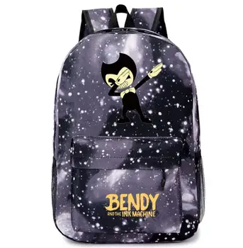 

Bendy and The Ink Machine Backpack Children School Bags Boys Girls Daily Travel Backpack Cartoon Mochila School Gifts