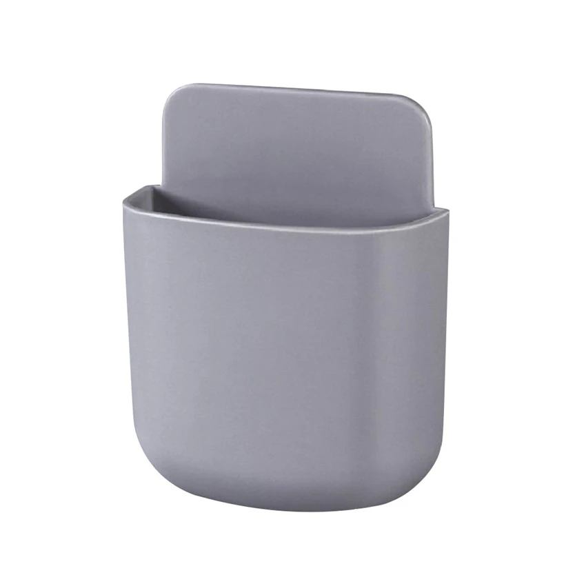 Perforated wall-mounted remote control toothbrush holder practical simple home bedroom convenient remote control hanging shelf