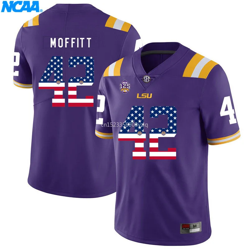 Новое поступление, высокое качество, LSU Aaron Epps#21 Aaron Moffitt#42, футболка, спортивные майки, S-XXXL