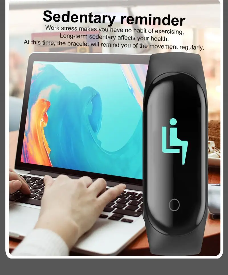 M4 умный Браслет Bluetooth спортивные часы цветной экран водонепроницаемый