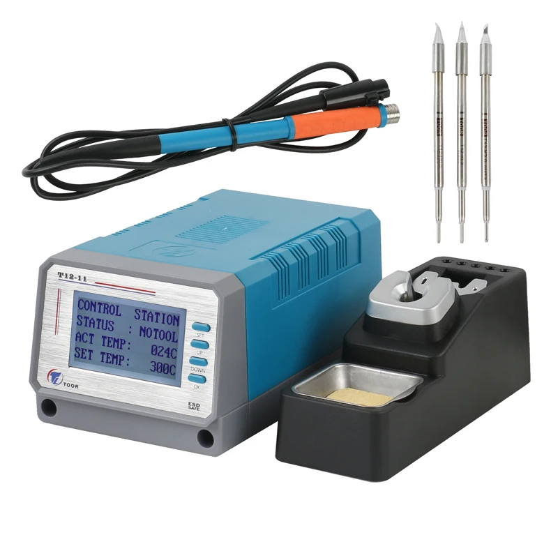 T12-11 Intelligent Lead Free Digital Display Soldering Station Fast Heating Auto Sleep Mode For Phone Pcb BGA Repair Tools afbeelding