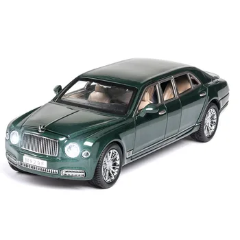 

Simulation 1:24 Bentley Mulsanne Extended Version with Sound and Light Opening Door Children's Toy Alloy Car Model Children