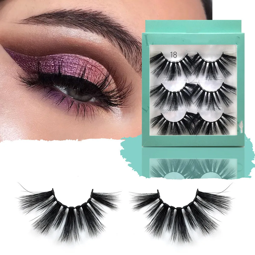 1 коробка eylashes норковые Накладные ресницы 3 набор ресниц норковые ресницы natrual Макияж 3d