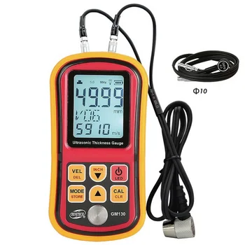 

Ultrasonic Thickness Gauge Metal Testering Measuring Instruments Digital LCD Display 1.2 to 200MM Sound Velocity Meter GM100