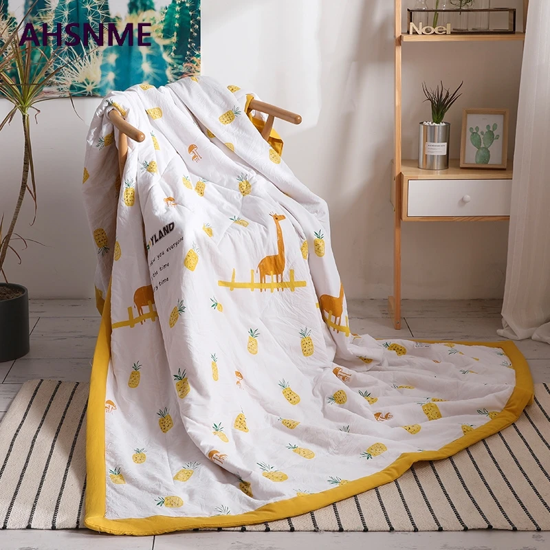 AHSNME 150x200/200x230 см летнее стеганое одеяло из полиэфира, помытое Хлопковое одеяло, специальное изделие из морщин, очень мягкое, летнее, Осеннее