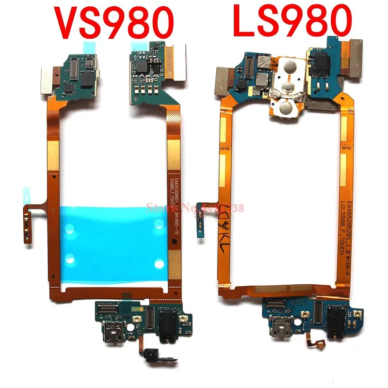100 Original USB Charging Dock Port Flex cable For LG G2 LS980 VS980 USB Charger Plug with Microphone Headphone Jack Connector