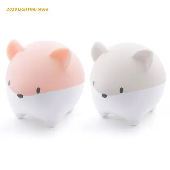 

USB Rechargeable LED Colorful Night Light Touch Dimmable Cartoon Silicone Lamp