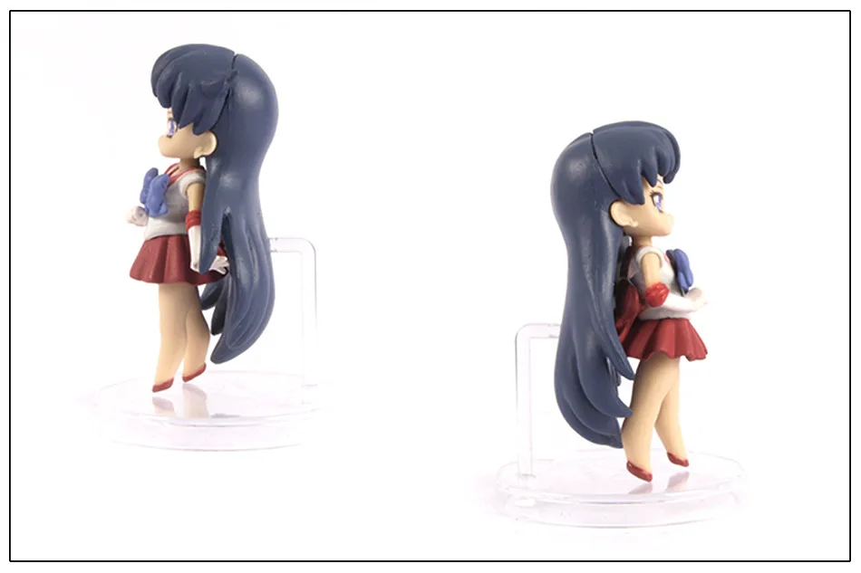 6pcs Sailor Moon Figure Hare Sailor Moon Model Doll Cake Car Decoration Toys
