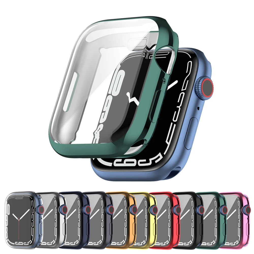

Чехол для Apple Watch 41 мм 45 мм, защитный чехол серии iWatch 7, мягкий чехол из ТПУ, защитный чехол на весь экран для Apple Watch 7