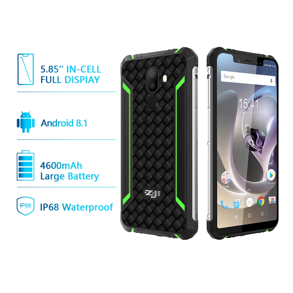 HOMTOM ZOJI Z33 IP68 водонепроницаемый смартфон 5,85 ''3 ГБ ОЗУ 32 Гб ПЗУ mtk6739 4600 мАч разблокировка лица OTG 4G LTE прочный мобильный телефон