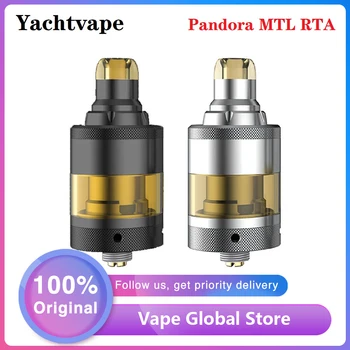 

Original Yachtvape Pandora MTL RTA 2ml Capacity Vape Tank Single Coil 5 Rotatable Internal Inlets E-cigarette Atomizer Vs Zeus X