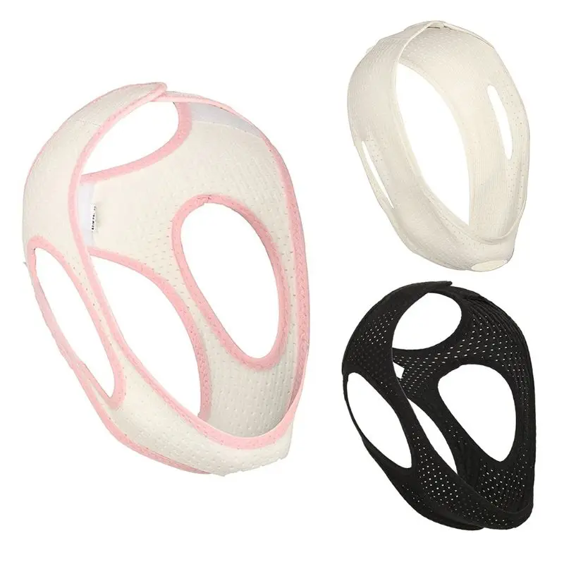 Delle Donne Degli Uomini Di Anti Russare Chin Strap Belt Supporta Mascella Mesh Traspirante Elastico Regolabile Russare Soluzione Di Fermacorda E Ganc