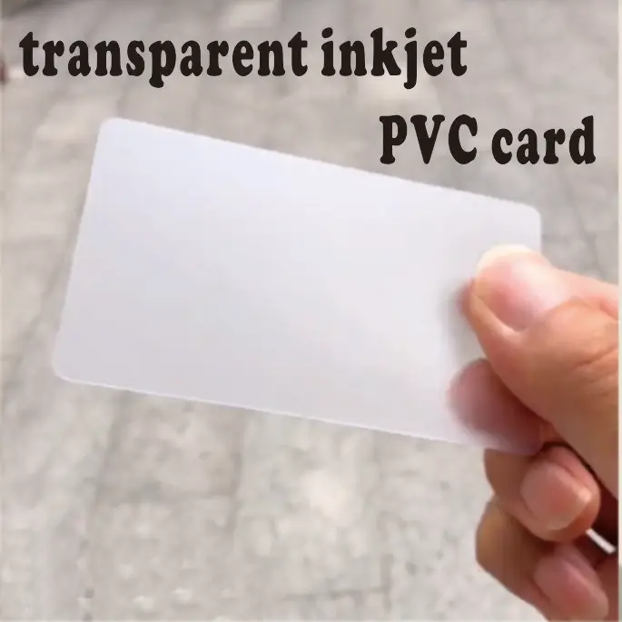 30 Uds transparente de inyección de tinta en blanco TARJETA DE PVC blanco ID para Epson /Canon P50 T50 T60 L800 R200 R230 R260 IP4810 IP4700 IP4930 impresora